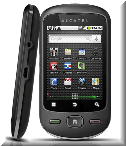 Alcatel One Touch 906, vista parte exterior