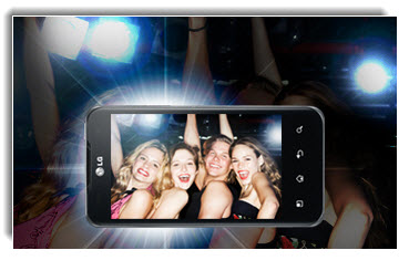 LG Optimus 2x cámara de 8M con flash tipo LED