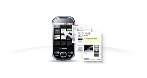 Samsung Galaxy 550, búsquedas rápidas internet