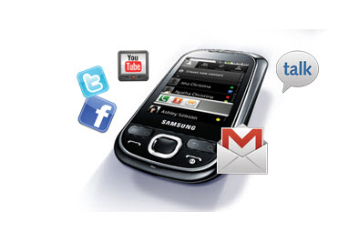 Samsung Galaxy 550, social Hub