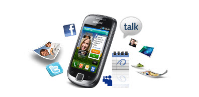 Samsung Galaxy Fit, conexiòn a redes sociales