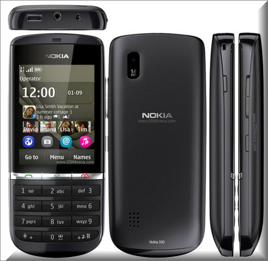 Nokia Asha 300, pantalla táctil