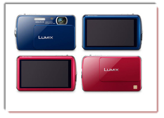 Panasonic Lumix DMC-FP7, color azul y rojo