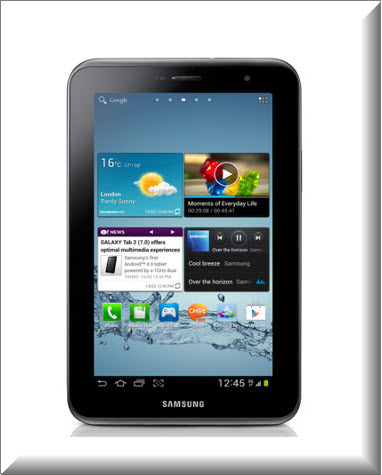 Samsung Galaxy Tab 2 72 Plus 3G, frente