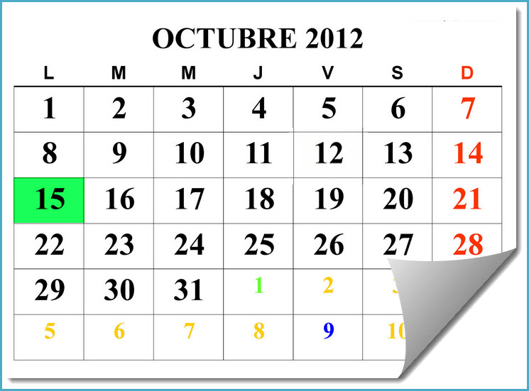 Calendario de eventos en Colombia para el mes de Octubre 2012