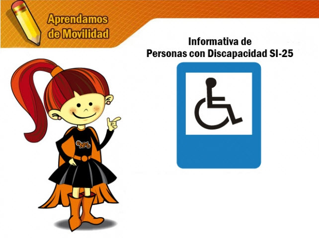 personas con discapacidad peatonal señal informativa señales informativas