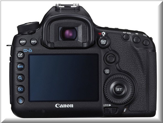 Canon EOS 5D Mark III, atrás