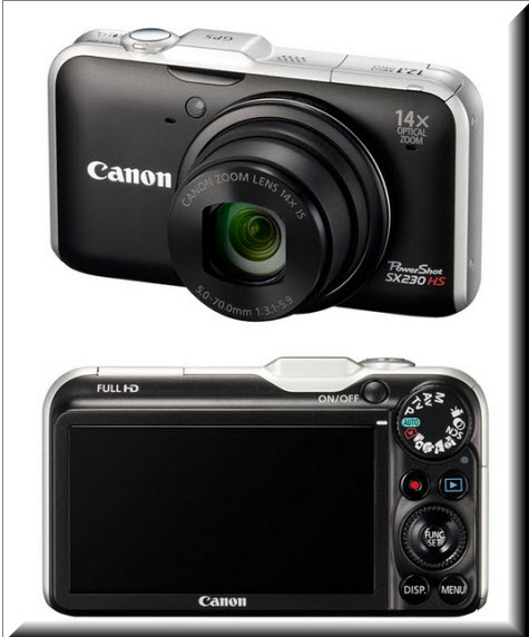 Canon PowerShot SX230, diseño exterior