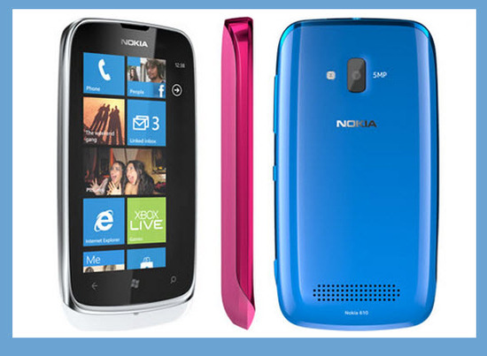 Nokia Lumia 610, diseño exterior