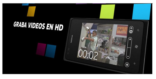 Nokia Lumia 900, grabación de vídeo