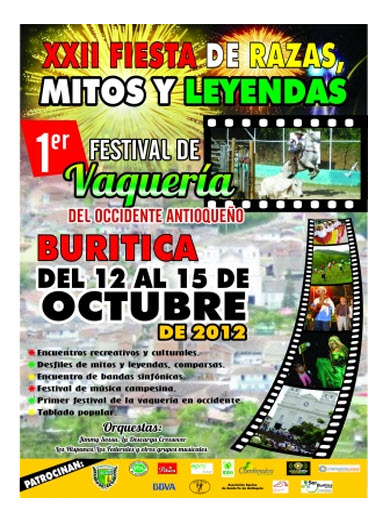 Afiche Oficial Fiestas de Razas Mitos y Leyendas 2012