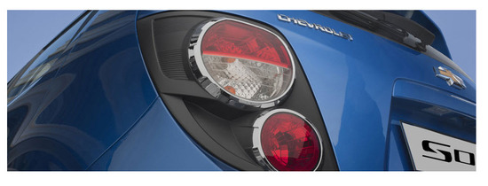 Chevrolet Sonic Hatchback 2013, parte trasera