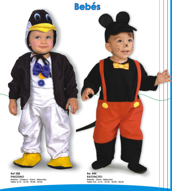 Disfraz de bebe pinguino y raton
