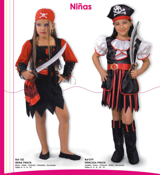 disfraces para niñas de piratas