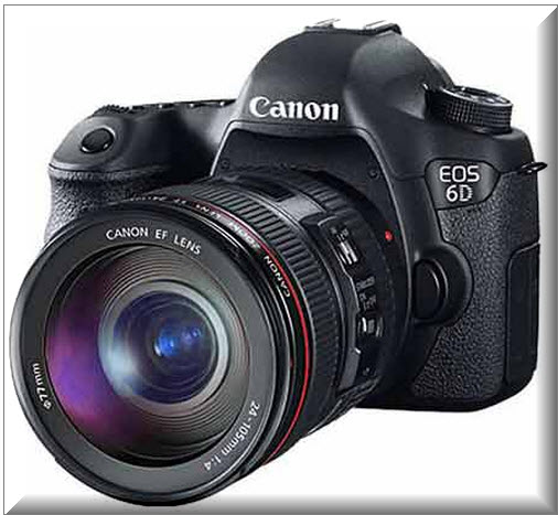 Canon EOS 6D DSLR, vista parte frontal