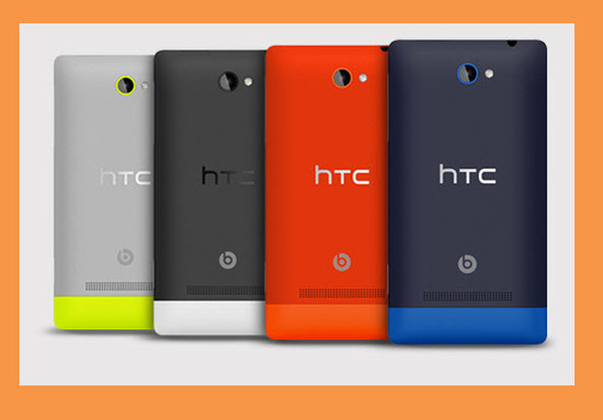 Windows Phone 8S HTC, diseno de colores
