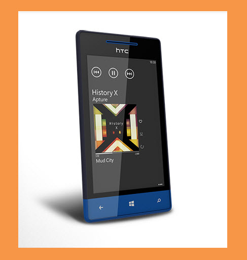 Windows Phone 8S HTC, vista angulo derecho