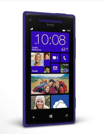 Windows Phone 8x HTC, vista parte exterior