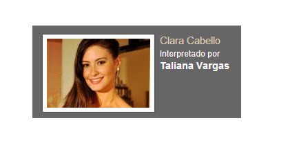 Clara Cabello Interpretado por Tatiana Vargas personaje Rafael Orozco El idolo