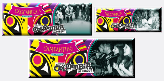 Festival Colombia al Parque 2012, artistas invitados