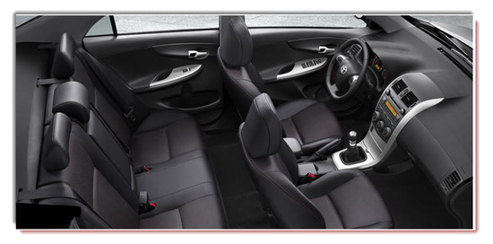 Nuevo Toyota Corolla XRS, diseño interior