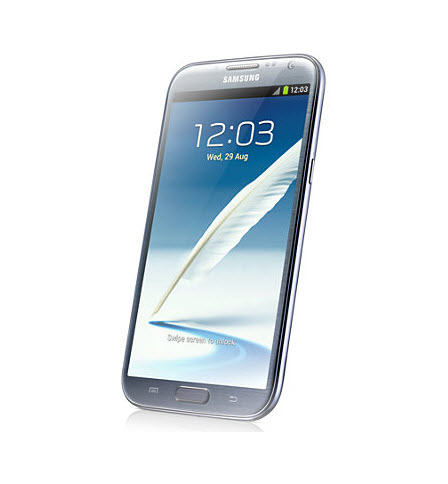 Samsung Galaxy Note II, vista angulo izquierdo