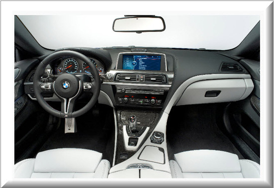 BMW M6, diseño interior