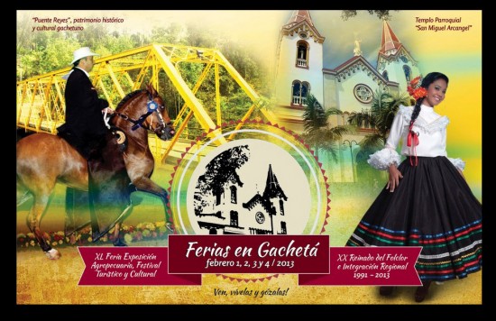 Cartel Oficial 2013 Ferias y fiestas en Gacheta Cundinamarca 2013