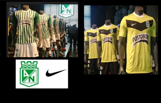 Camiseta del Atlético Nacional 2013, uniformes Nike