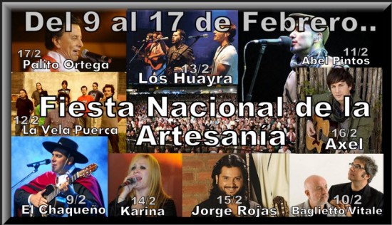 Fiesta Nacional de la Artesanía 2013 nomina de artistas