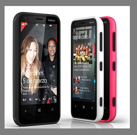 Nokia Lumia 620, colores