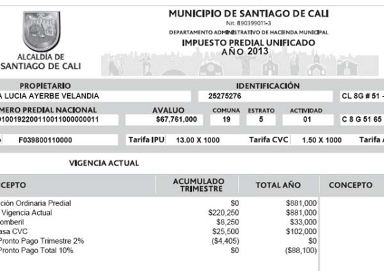 Factura Impuesto Predial Unificado 2022 Image To U 7844