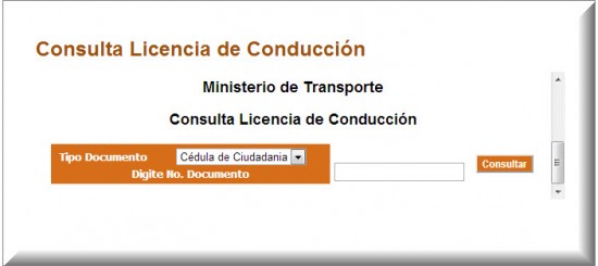Consulta Licencias de Conducción 2013