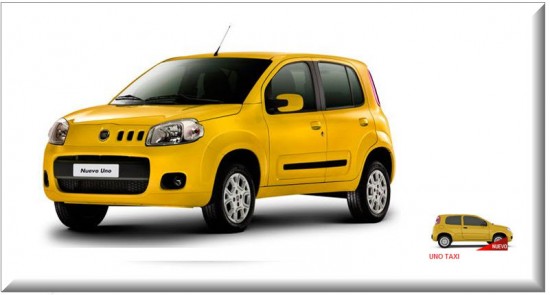 Fiat Uno Taxi, vista parte exterior