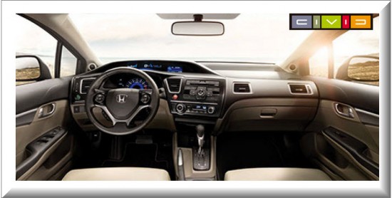 Honda Civic 9 Face Lift, diseño interior