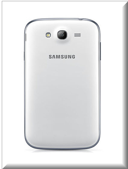 Samsung Galaxy Grand Blanco, vista parte trasera