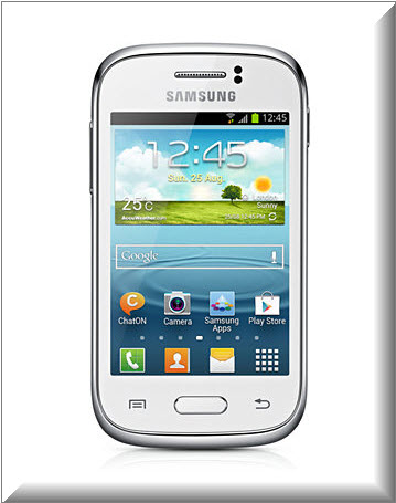 Samsung Galaxy Young,vista parte frontal