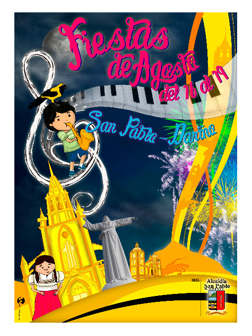Afiche oficial Fiestas de Agosto en San Pablo 2013