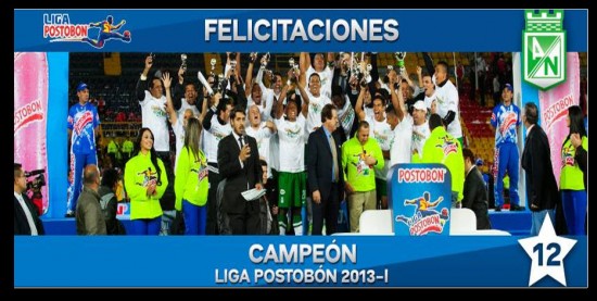 Atlético Nacional Campeón Liga Postobón 2013 1