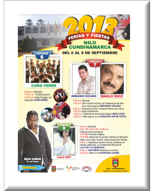 Afiche oficial Ferias y Fiestas 2013 en el Nilo