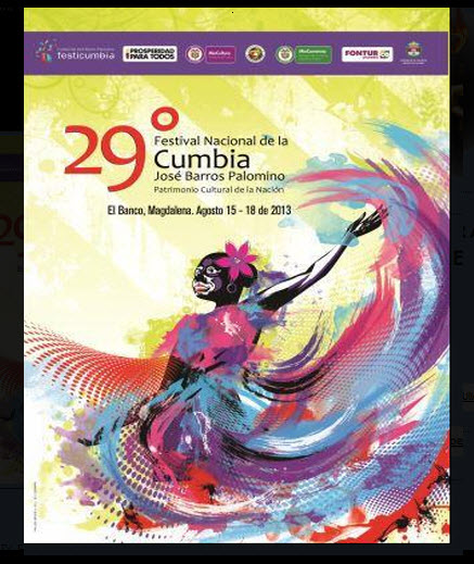 Afiche oficial Festival Nacional de la Cumbia 2013