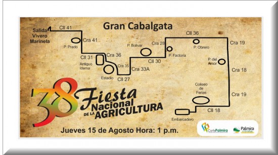 Recorrido Cabalgata Fiesta Nacional de la Agricultura 2013