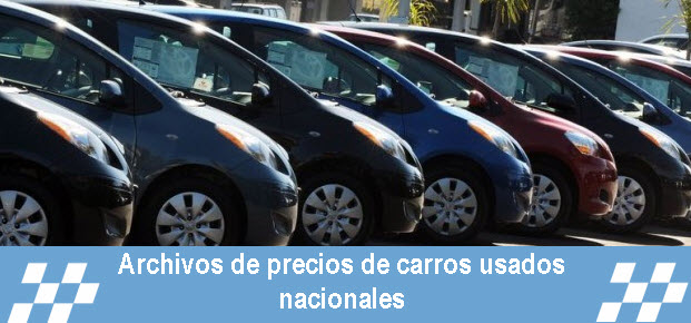 Precios de carros usados nacionales en Colombia