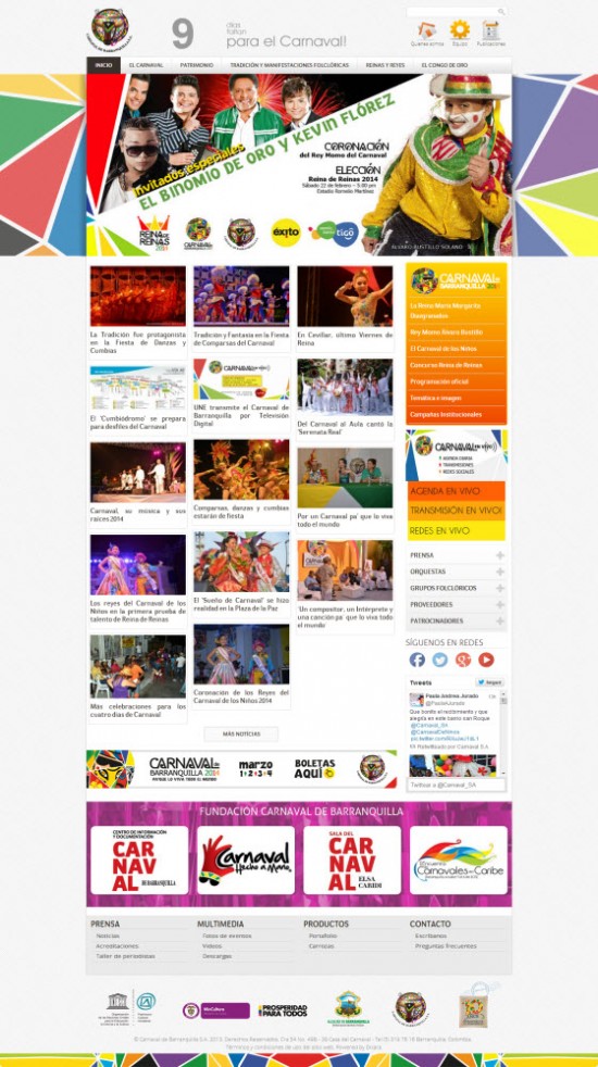 Carnaval de Barranquilla 2014 - Programación y eventos