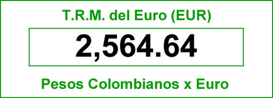 TRM euro para hoy 2014-06-20
