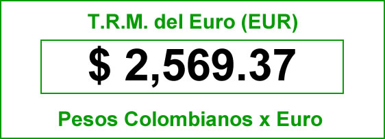 TRM Euro Colombia jueves 25 septiembre de 2014