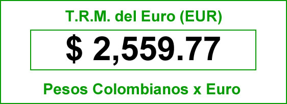 t.r.m. del Euro en colombia para el miércoles 8 de octubre de 2014