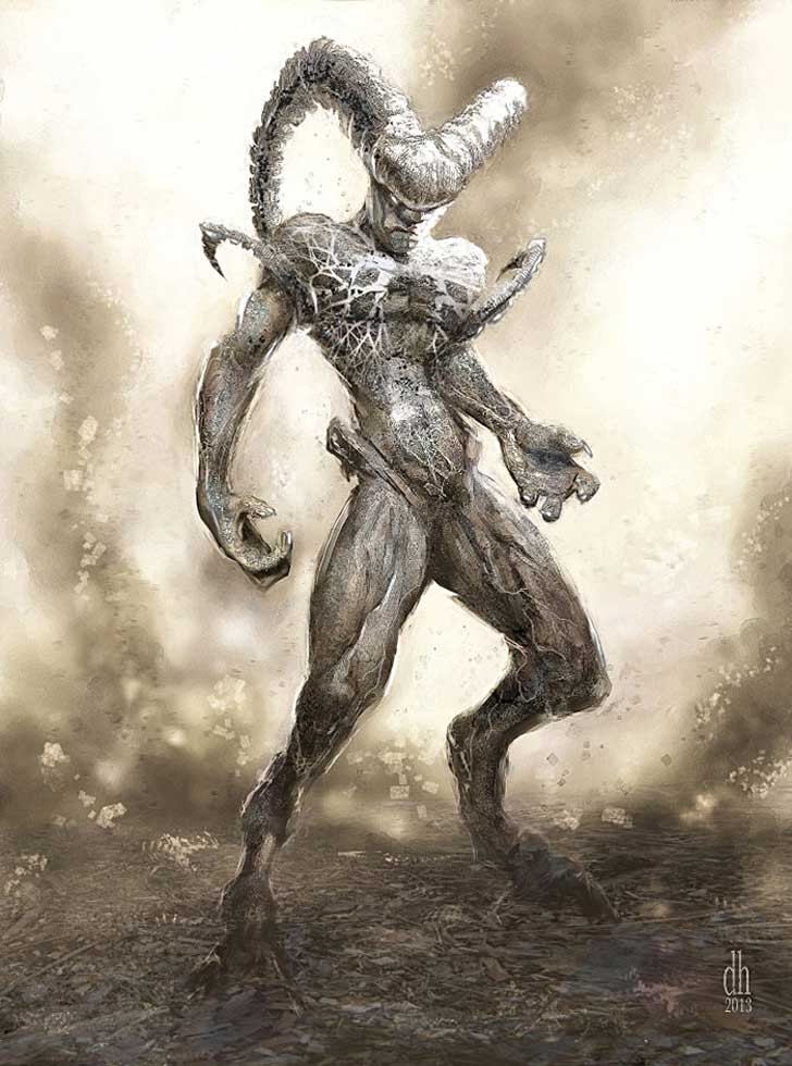 fantásticos monstruos del zodiaco digital art damon hellandbrand acuario Aries