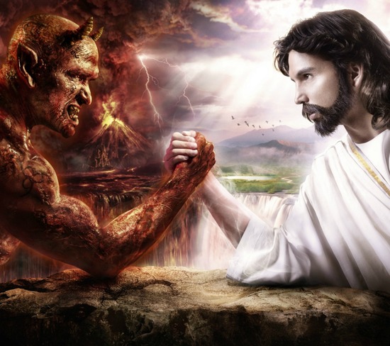 Imagen de fondo para Whatsapp de Jesús  god vs devil hd