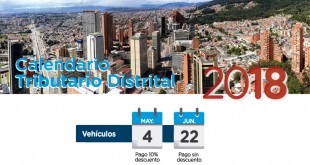 Liquide impuesto de vehiculo por placa en Bogotá 2018